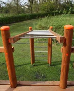 Climbing frame ladder