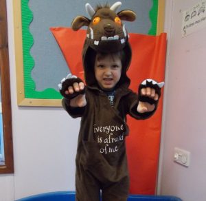 Dressed up as a Gruffalo