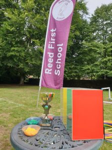 Sports Day Banner and Cup