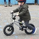 early years pupil participating in Bikeability